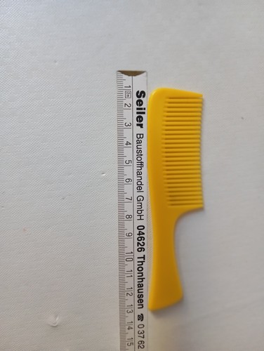 Stielkamm griffkamm gelb 70er - gelb,