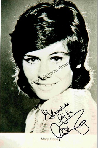 Original autogramm mary roos - autogramm,