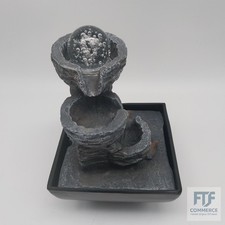 Ejoyous Zimmerbrunnen Wasserfall EU-Stecker 220 mit Beleuchtung, Schönen Brunnen