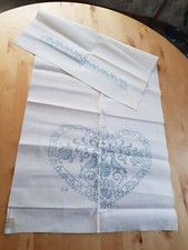 Vorhang Küchenschrank zum Sticken 118x 60 cm vorgezeichnet Vintage Retro Antik