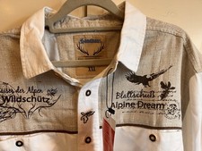 Trachtenhemd XXL Weiß/Beige