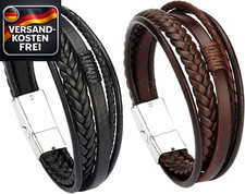 Lederarmband Herren Schwarz