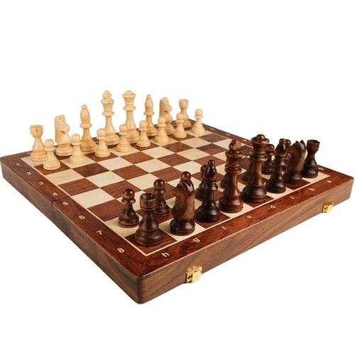 Schachspiel holz klappbar - klappbar, 39cm