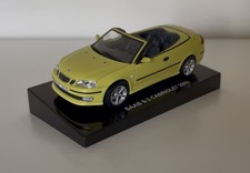 2003 1:43 Saab 9-3 Aero Cabrio Cabriolet gelb selten Modellauto 93