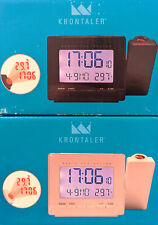 Krontaler Funkgesteuerte Projektionsuhr Wecker Funkuhr Uhr Datum Temperatur