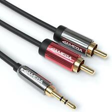 Premium Cinch zu Aux Kabel 3,5mm Klinke Audio 2x Cinch RCA Stecker auf Klinke