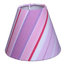Lampenschirm Aufstecker Streifen Lila Violett Rot Kronleuchter Klemmschirm