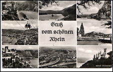 1961 Rhein Mehrbild-AK ua. Boppard Oberlahnstein Lorely Ehrenbreitstein Burgen