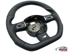 AUSTAUSCH Lenkrad Lederlenkrad Multifunktion AUDi A4 8K B8 ABGEFLACHT S-Line