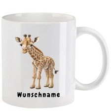 Tasse mit Giraffe aquarell