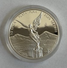 1/2 Oz Libertad 2020 Proof pp Silber Mexico Mexiko Siegesgöttin 0,5 Auflage:2000