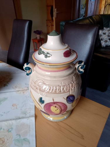 Schöner großer rumtopf beige - rumtopf,