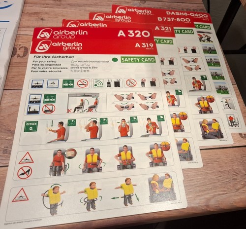 Air berlin safety cards - berlin,