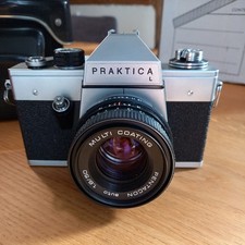 Praktica L Spiegelreflexkamera mit Pentacon auto 18–50mm – Nachlass, ungetestet