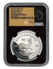 2019 Südafrika Krugerrand 1 Oz Silber Big 5 Privy Elefant Proof NGC PF69 UCAM