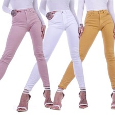 ITALY Damen Röhrenjeans High