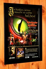 Quest for Glory V Dragon Fire Vintage Classic Mac OS kleines Poster Werbeseite gerahmt