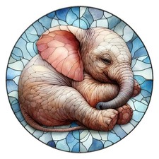 10x sticker elephant stained