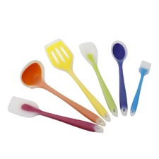  6-teiliges Rainbow Translucent Silicone Küchengeschirr Kochgeschirr Set Löffel