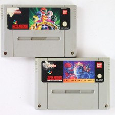Nintendo SNES PAL Power Rangers + Mighty Morphin Gut Modul