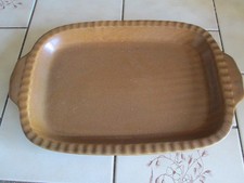 Keramik Tablett braun 39 x 25 cm groß Landhaus 