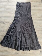 Gothik Steam Punk  Rock schwarz lang mit Schnürung  Gr.  XS  34  Halloween
