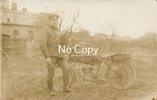 Antik Foto Soldat mit Wanderer