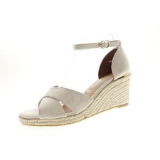 Tamaris Wedge Sandalette - Sandalen Riemchen Pantolette Beige Damen Schuh Gr. 39