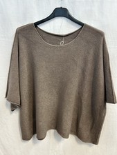 Damen Pullover Kurz Arm Taupe