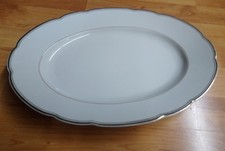 Servierplatte - Oval - Rieber Mitterteich Nr. 9 - Goldrand - Wellenrand