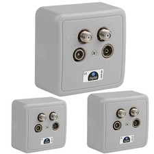 3 x SAT Enddose 4 Loch 4 Fach