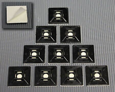10 Stück Klebesockel 28x28mm SCHWARZ  UV-Beständig selbstklebend Kabelhalter