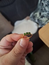 chromdiopsid Gold Ring