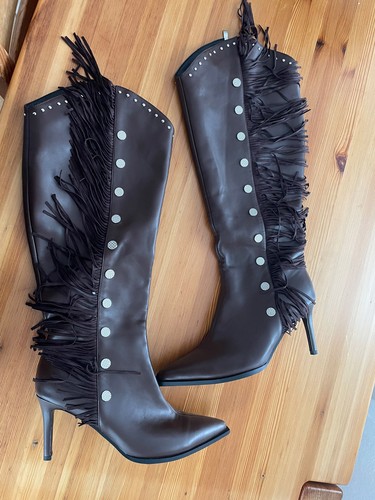 Braune kniehohe damenstiefel - braune,