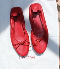 Arche Damen elegante Ballerinas rot Gr.  39 echtes Leder Kautschuksohle