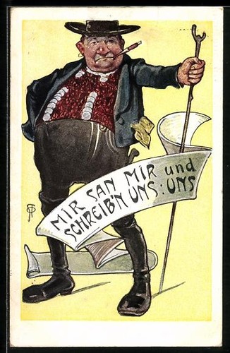 Künstler mir san und - künstler-ak,