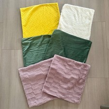 6x Kissenhüllen - 35x35 , 40x40, 45x45 - rosa grün gelb weiß - Kissenbezug