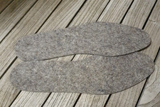 Filzsohle, Einlegesohlen, 4mm  100 % Wollfilz - warm und trocken ohne Chemie