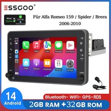 Für Alfa Romeo 159 Spider Brera 2+32GB Android 14 Carplay Autoradio RDS GPS Navi