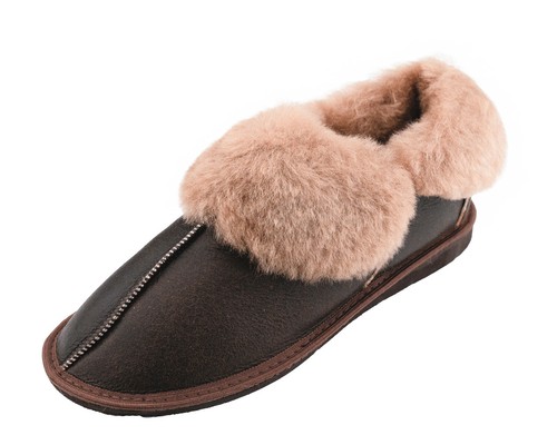 Lammfell leder mokassin - leder,