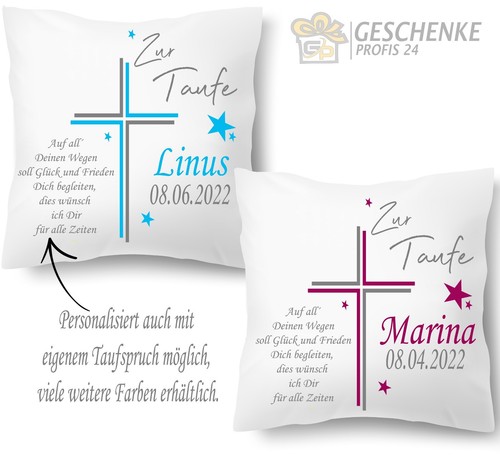 Taufgeschenk kissen zur taufe - kissen,