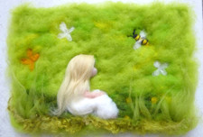 Wollbild ruhe finden yoga - ♥wollbild,