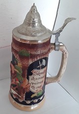 Bierkrug Gerzit mit Zinndeckel
