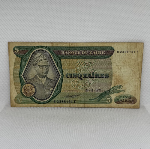 Banknote zaire 5 - zaire, zaires