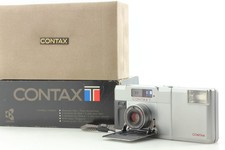 [TOP NEUWERTIG in Box] CONTAX T analoge Sucherkamera silber + T14 Blitz aus...