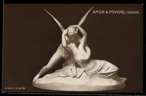 Ansichtskarte skulptur amor - skulptur,
