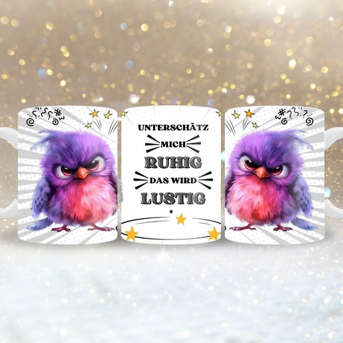 Tasse lustiger vogel mit - lustiger,
