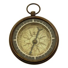 Kompass mit Ring aus Messing