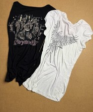 GWYNEDDS, Shirts, 2 Stück, Größe XS/S, Schwarz + Weiß, Rückenprint, Logo