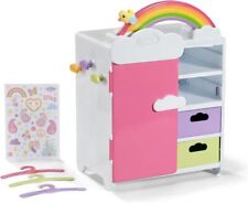 BABY born Regenbogenschrank, Puppenkleiderschrank, Aufbewahrung für Puppenkleidu